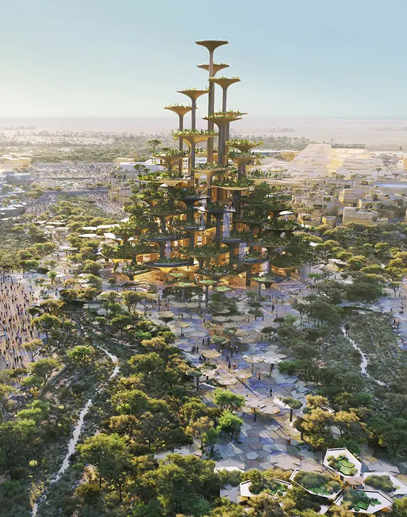 البرج المركزي والمساحات العامة في إكسبو 2030