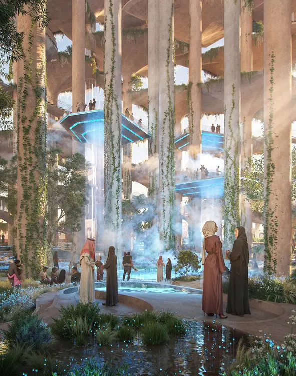 المسارات المظللة والمساحات الخضراء في إكسبو 2030